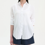 Theory Women Relaxed Linen Boyfriend Shirt - White