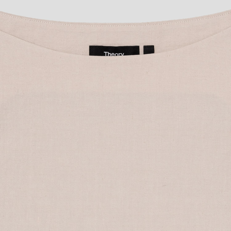 Theory Women Good Crunch Bateau Neck Top - Straw