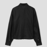 Theory Women Relaxed Linen Curve Sleeve Shirt - Black