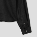 Theory Women Relaxed Linen Curve Sleeve Shirt - Black