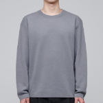 Minimal Crew Neck Knit — Purple Gray