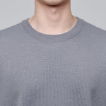 Minimal Crew Neck Knit — Purple Gray