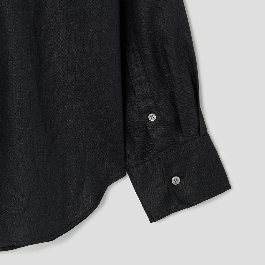 Theory Women Relaxed Linen Boyfriend Shirt - Black