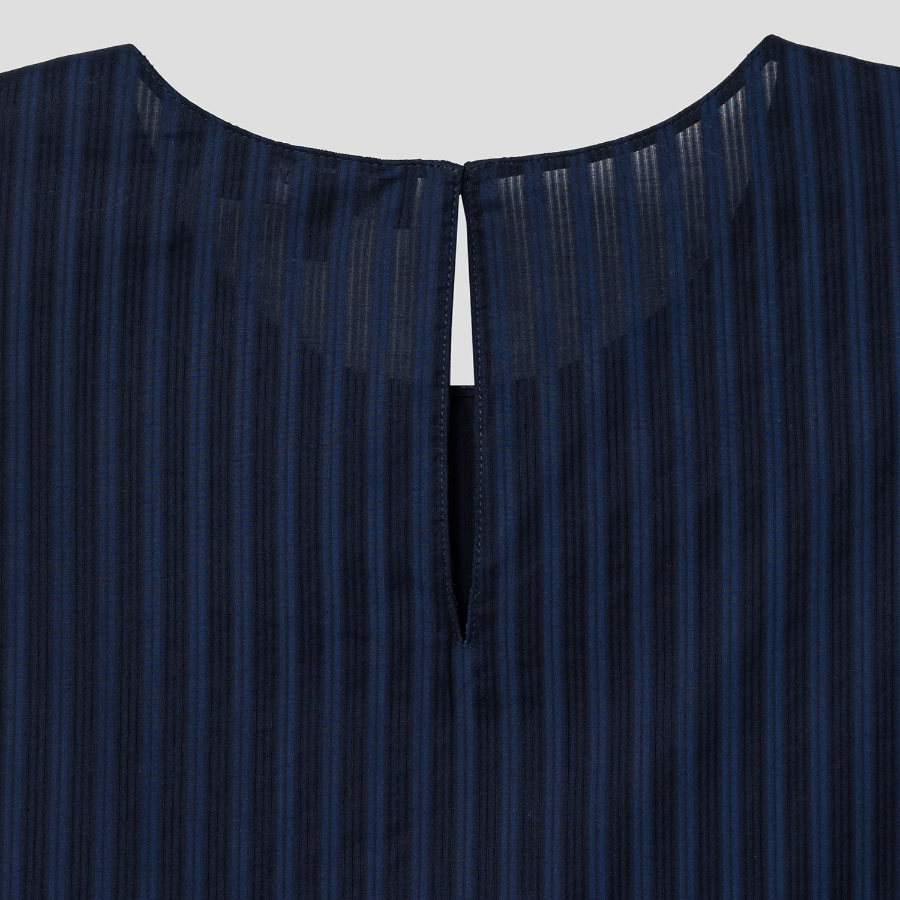 Theory Women Linear Cotton Oversized Boxy Tee - Nocturne Navy