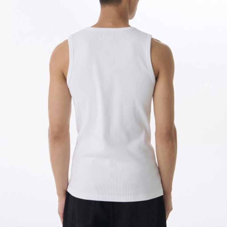 Square Neck Tank Top — White