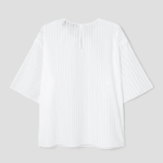 Theory Women Linear Cotton Oversized Boxy Tee - White