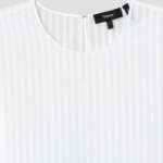 Theory Women Linear Cotton Oversized Boxy Tee - White