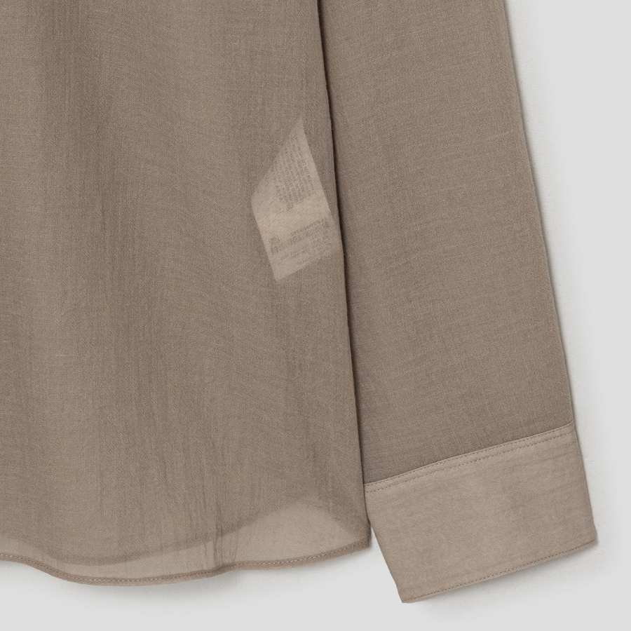 Theory Women Summer Cotton New Straight Shirt - Soft Taupe