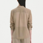 Theory Women Summer Cotton New Straight Shirt - Soft Taupe