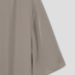 Theory Women Silk Combo Rib Waistband Shortsleevetop - Soft Taupe