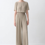 Theory Women Silk Combo Rib Waistband Shortsleevetop - Soft Taupe