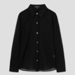Theory Women Summer Cotton New Straight Shirt - Black