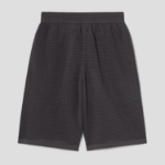 KUHO Rayon Blend Banded Wide Knit Shorts - Ash