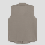 Theory Women Silk Georgette Camp Collar Blouse - Soft Taupe