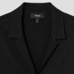 Theory Women Silk Georgette Camp Collar Blouse - Black