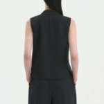 Theory Women Silk Georgette Camp Collar Blouse - Black