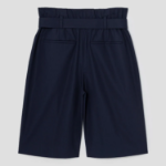 KUHO Cotton Belted Bermuda Pants - Navy