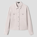 Theory Women Fluid Lyocell Boxy Pocket Shirt - New Sand