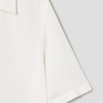 Theory Women Silk Georgette Fluid Polo Top - Ivory