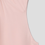 Theory Women Silk Combo Rib Neck Shell Top - Pink Sand