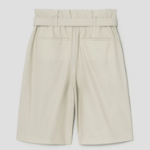 KUHO Cotton Belted Bermuda Pants - Beige