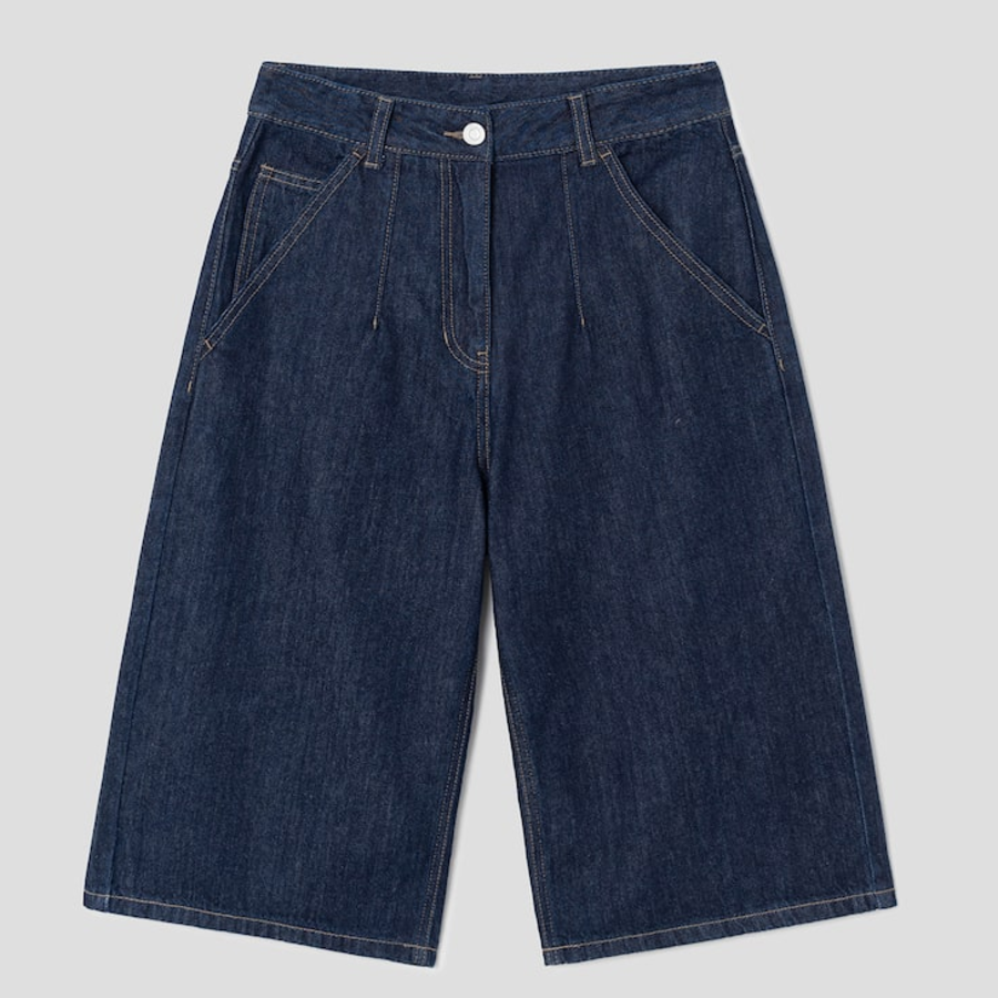 KUHO [HEART FOR EYE] Bermuda Denim Shorts - Navy