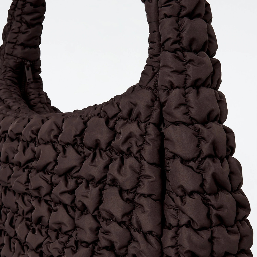 COS Oversized Quilted Crossbody Bag – Dark Brown