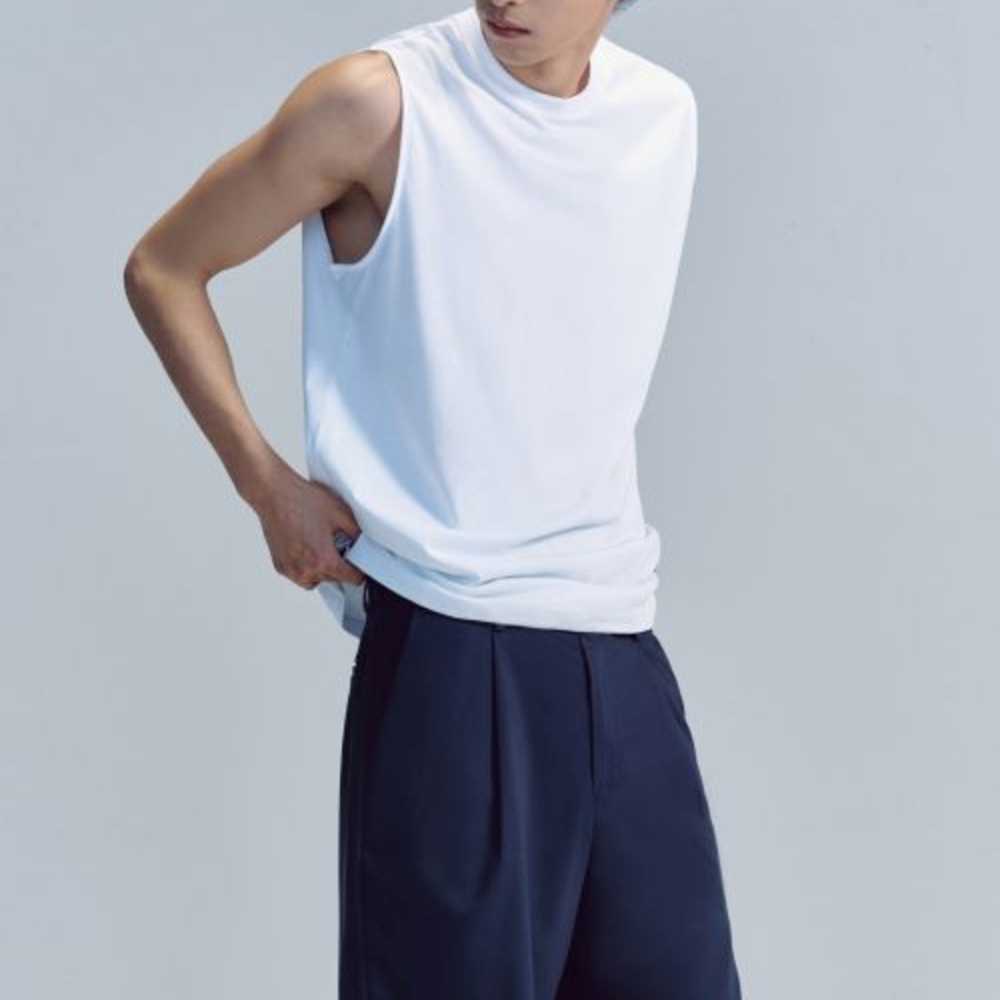 [Cooltandard] Relaxed Sleeveless Top — White