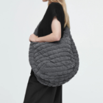 COS Oversized Quilted Crossbody Bag – Grey Denim