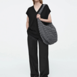 COS Oversized Quilted Crossbody Bag – Grey Denim