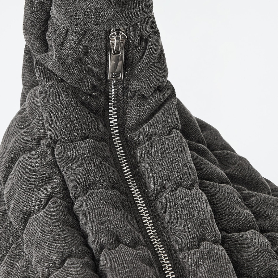 COS Oversized Quilted Crossbody Bag – Grey Denim