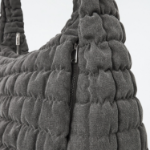 COS Oversized Quilted Crossbody Bag – Grey Denim