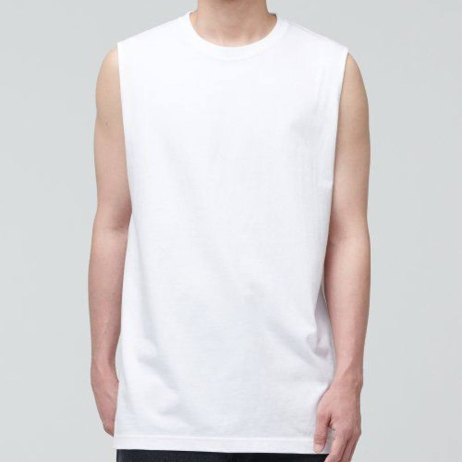 Layered Sleeveless Top — Regular Length — White