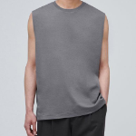Relaxed Sleeveless Top — Grey
