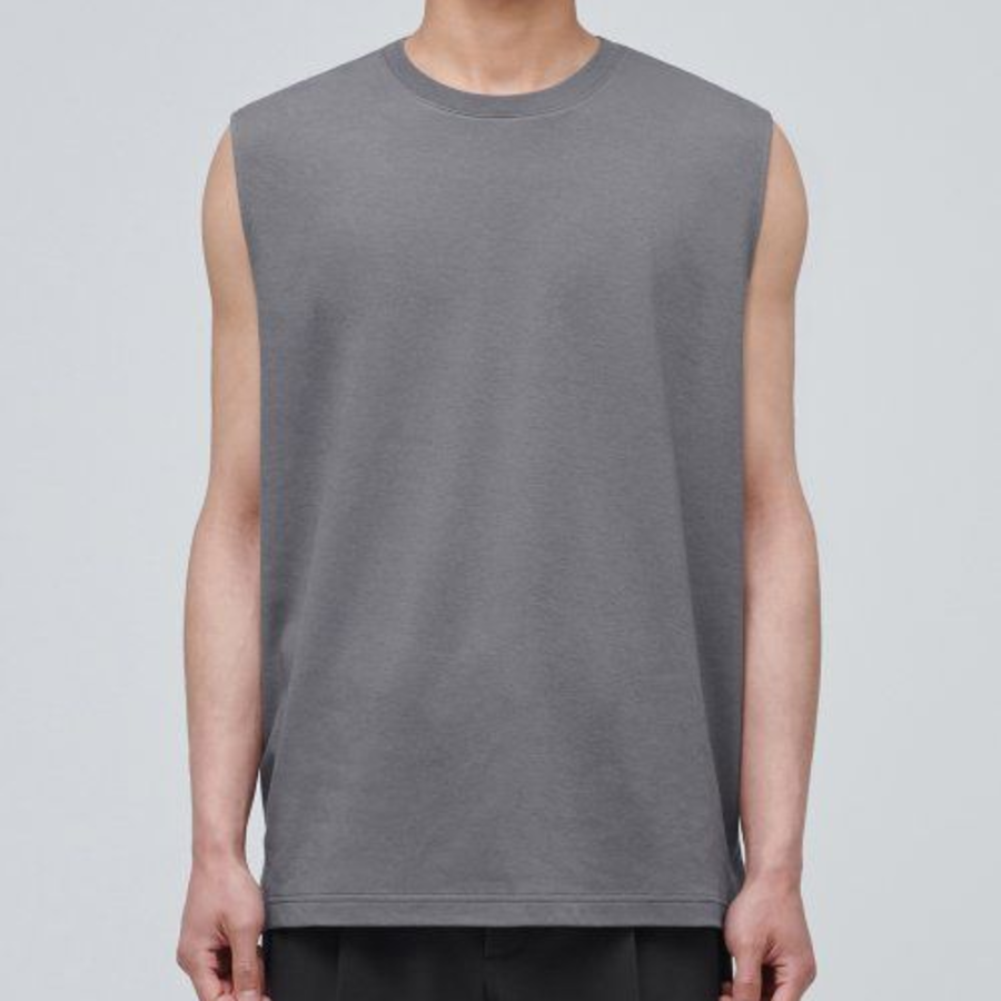 Relaxed Sleeveless Top — Grey