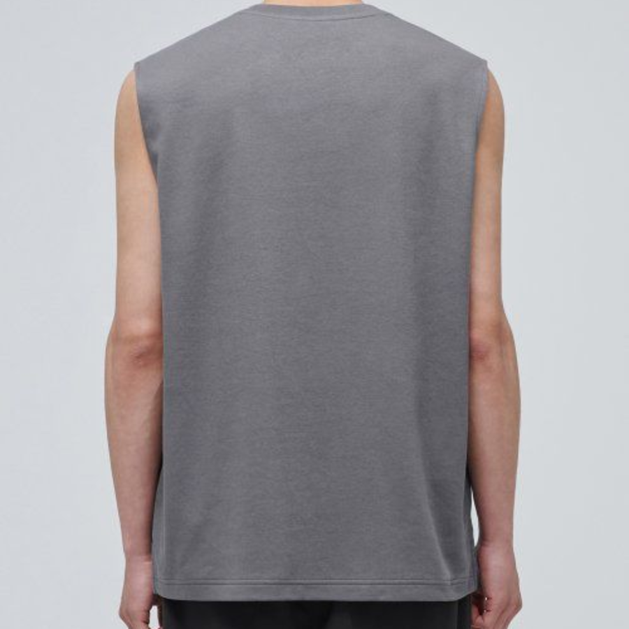 Relaxed Sleeveless Top — Grey