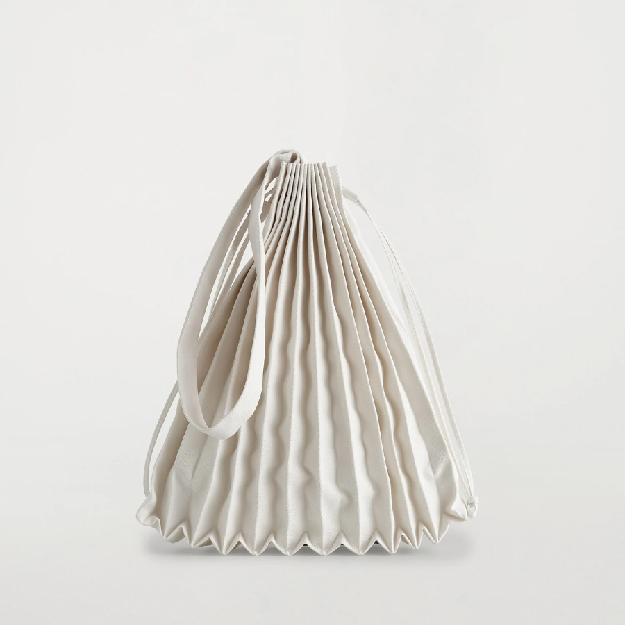 COS ACCORDION Tote Bag – Canvas Chalk