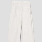 KUHO Tuck Detail Wide Fit Denim Pants - Ivory