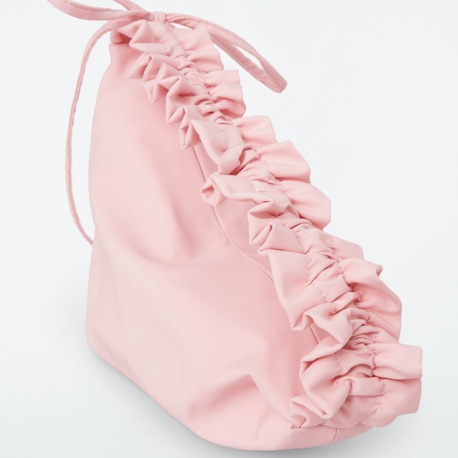 COS Ruffle Shoulder Bag – Light Pink