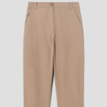 KUHO [Summer Icon Slacks] Linen Blend Baggy 201 Pants - Yellowish Brown