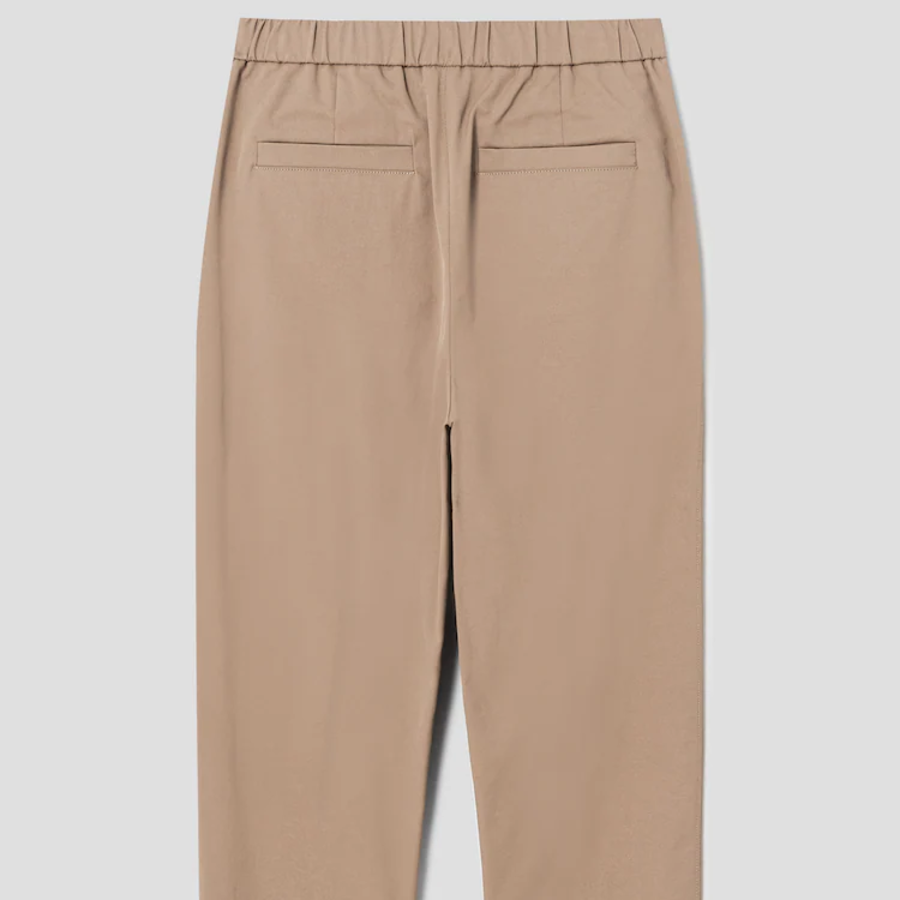 KUHO [Summer Icon Slacks] Linen Blend Baggy 201 Pants - Yellowish Brown