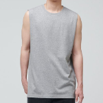 Layered Sleeveless Tank — Regular Length — Medium Gray
