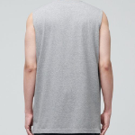 Layered Sleeveless Tank — Regular Length — Medium Gray