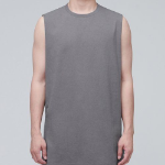 Layered Sleeveless Tank — Long Length — Grey