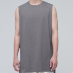 Layered Sleeveless Tank — Long Length — Grey