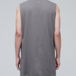 Layered Sleeveless Tank — Long Length — Grey