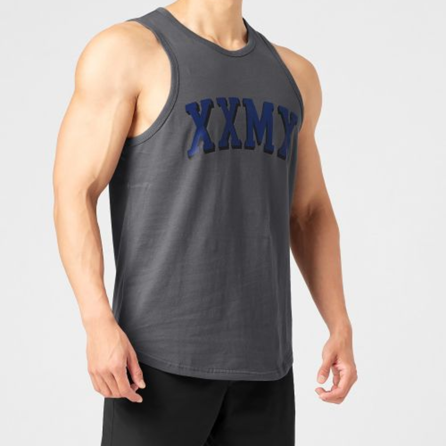 Pure Cotton Arch Logo Sleeveless — Grey