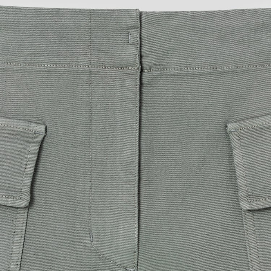 KUHO [Golf] Pocket Detail Denim Shorts – Khaki