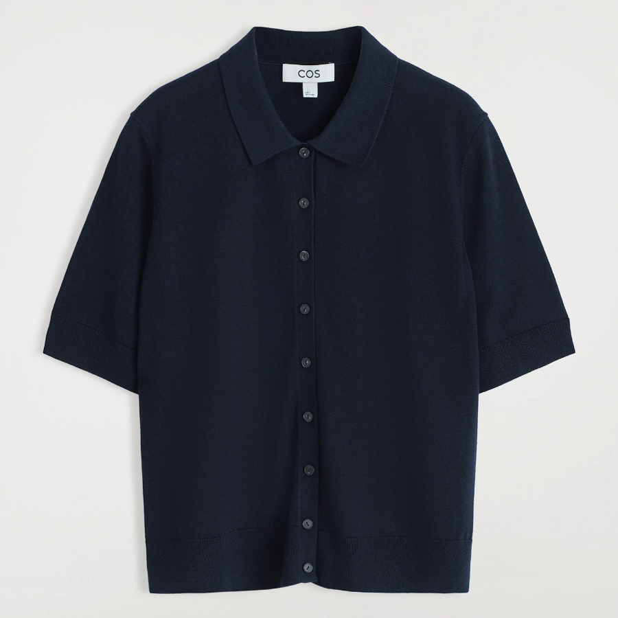 COS – Merino Wool-Blend Polo Cardigan