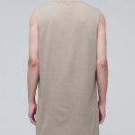 Layered Sleeveless Tank — Long Length — Dusty Beige